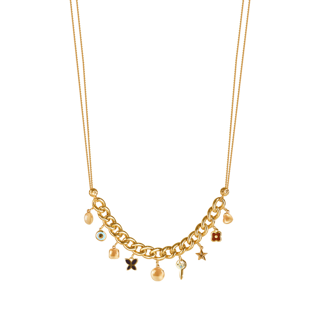 Playful Charms Gold Necklace