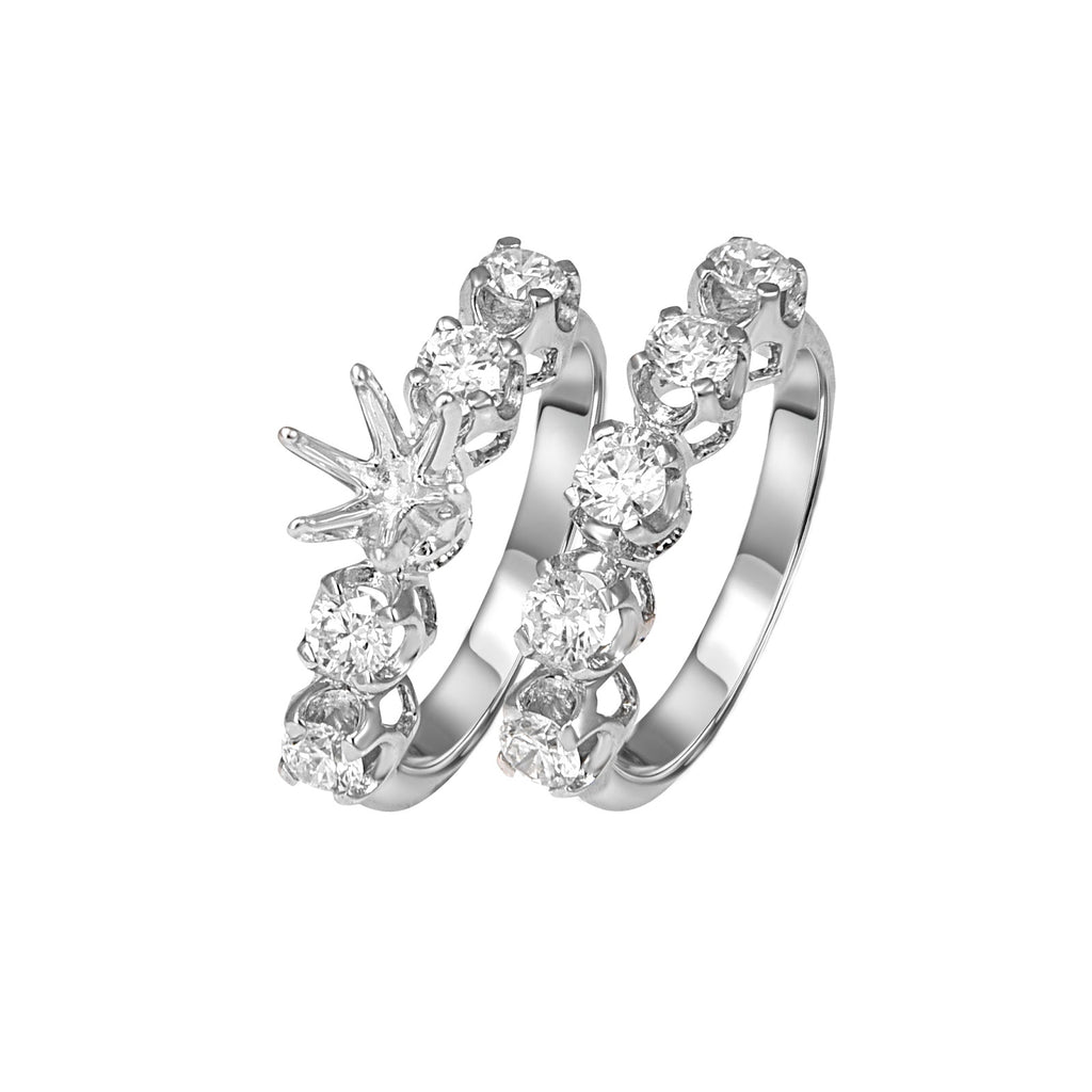 Whimsy Engagement Twin Rings